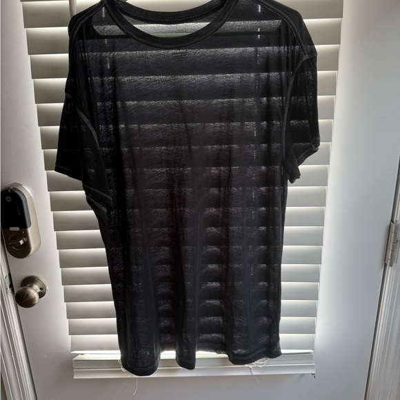 FP Movement by free people Sheer Black Short Sleeve Tee - Picture 1 of 2